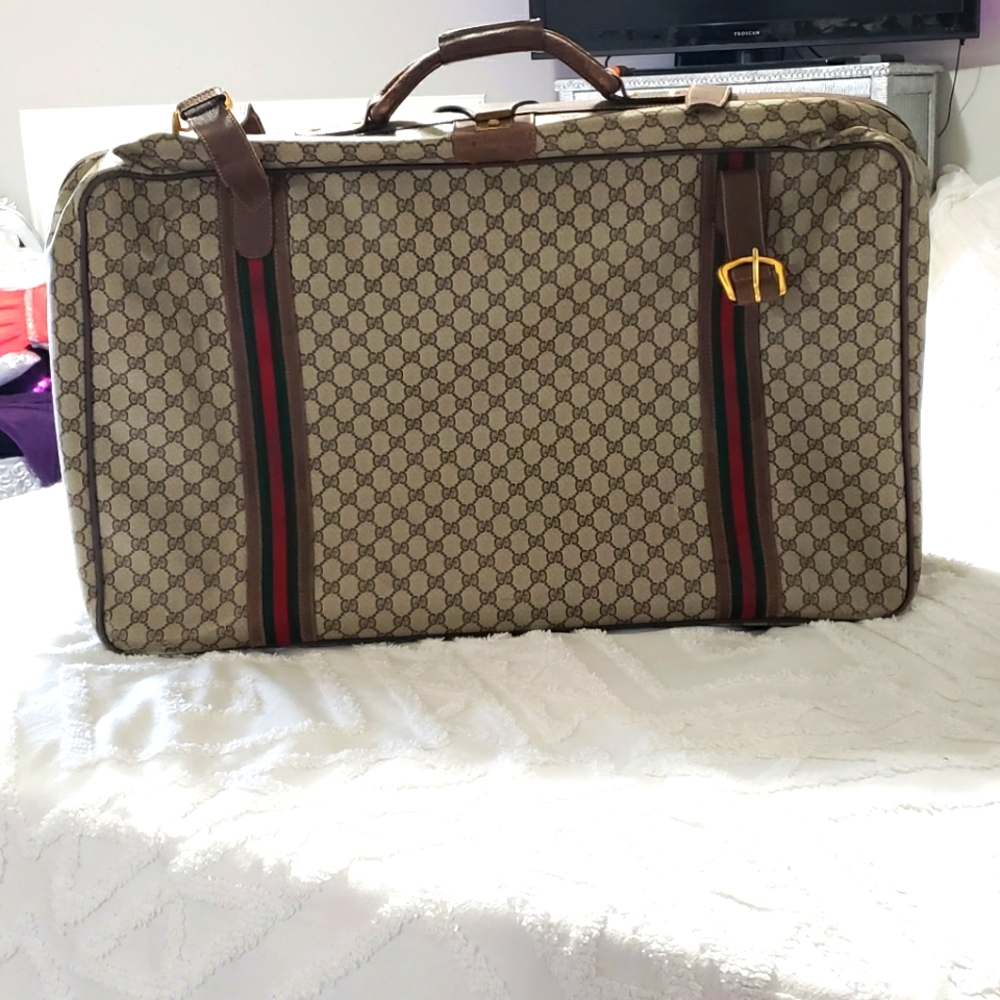 ***SOLD***(Authentic Gucci supreme weekender suitcase vintage large